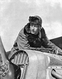 Fighter Ace Prints: Combat Aerien; Guynemer; le visage effrayant de Guynemer au moment de l'action