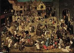 The Combat between Carnival and Lent, c. 1560. Artist: Brueghel, Pieter, the Younger (1564-1638)