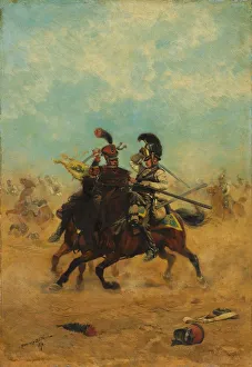 1848 1912 Prints: Combat for the Colors, 1874. Creator: Edouard Detaille (French, 1848-1912)