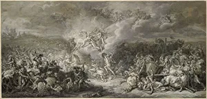 White Colour On Paper Prints: The Combat of Diomedes, 1776. Artist: David, Jacques Louis (1748-1825)