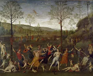 Eros Prints: The Combat of Love and Chastity, 1503-1505. Creator: Perugino (ca. 1450-1523)