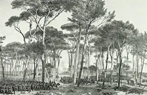 Souvenirs Ditalie Prints: Combat in Pamfili, from Souvenirs d'Italie: Expédition de Rome
