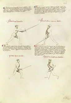 Manual Prints: Combat with Sword; Fior di Battaglia