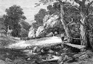 The Combe Farm, by G. Chester, in the Royal Academy Exhibition, 1864. Creator: Mason Jackson. The Combe Farm, by G. Chester, in the Royal Academy Exhibition, 1864. Creator: Mason Jackson
