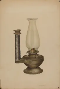 Combination Lamp / Candle Holder, c. 1940. Creator: Sydney Roberts
