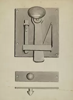 Device Gallery: Combination Latch / Lock, c. 1936. Creator: James M. Lawson