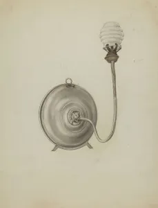 Combination Wall and Standing Lamp, c. 1938. Creator: Jacob Lipkin