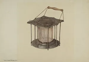 Metal And Glass Prints: Combined Stove and Lantern, c. 1940. Creator: Lester Kausch