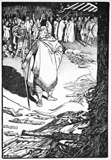 Norse Mythology Collection: Come thou out, Housewife called Flosi to Bergthora, 1913