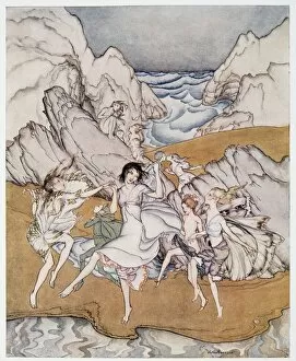 Come unto these yellow sands illustration from The Tempest, 1926