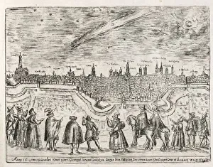 Onlookers Prints: Comet seen over Augsburg end of November 1618