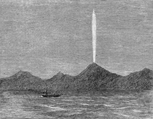 The Comet in the Southern Hemisphere, as viewed from the Wellington, Queen Charlotte's Sound, 1880. Creator: Unknown