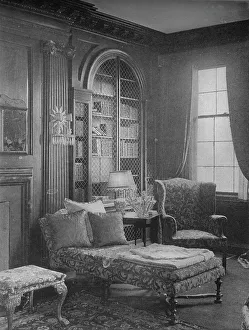 Comfortable corner in the library showing bookcase, house of Miss Anne Morgan, New York City, 1924 Comfortable corner in the library showing bookcase, house of Miss Anne Morgan, New York City, 1924