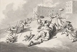 Comforts of Bath, Plate 12, January 6, 1798. January 6, 1798. Creator: Thomas Rowlandson