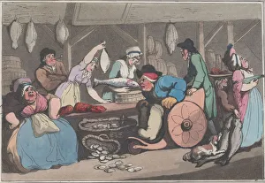 Gout Prints: Comforts of Bath, Plate 4, January 6, 1798. January 6, 1798. Creator: Thomas Rowlandson