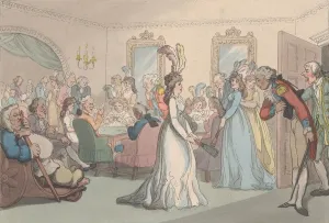 Comforts of Bath, Plate 8, January 6, 1798. January 6, 1798. Creator: Thomas Rowlandson