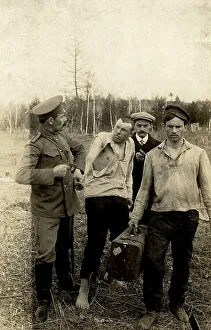 Comic scene Arrest, 1913-1914. Creator: S. Ia. Mamontov. Comic scene Arrest, 1913-1914. Creator: S. Ia. Mamontov