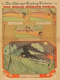 Book Design Prints: Comic strips from the series Wee Willie Winkie's World. Chicago Tribune, 1906-1907