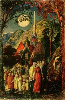 Adam Fox Collection: Coming from Evening Church, 1830, (1947). Creator: Samuel Palmer