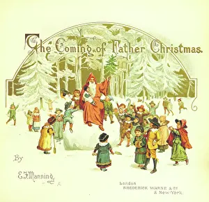 Excitement Prints: The Coming of Father Christmas, 1894. Creator: Eliza F. Manning