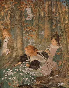 Gathering Prints: The Coming of Spring, 1899, (c1930). Creator: Edward Atkinson Hornel