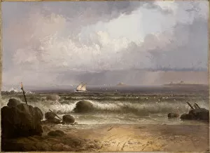 Ocean Gallery: Coming Squall (Nahant Beach with a Summer Shower), 1835. Creator: Thomas Doughty