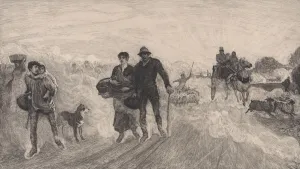Macbeth Prints: Coming from St. Ives Market, 1878. Creator: Robert Walker Macbeth