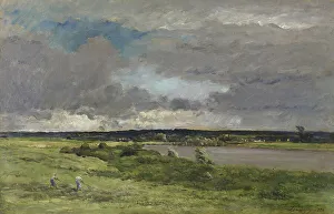 Daubigny Charles Francois Prints: The Coming Storm; Early Spring, 1874. Creator: Charles Francois Daubigny