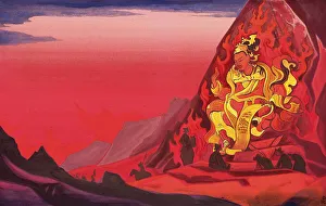 Roerich Prints: Command of Rigden Djapo, 1933. Artist: Nicholas Roerich