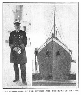 Edward John Smith Gallery: The Commander of the Titanic and the Bows of his Ship, (April 20), 1912. Creator: Unknown