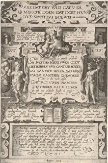 Nicolas Joannis Visscher Ii Prints: The Commandment to Love One Another, 1599. Creator: Gillis van Breen