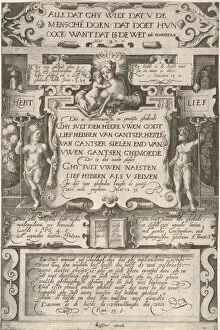 Ten Commandments Collection: The Commandment to Love One Another, 1599. Creator: Gillis van Breen