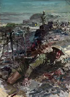 Guarding Prints: Commando attack, between 1939 and 1946. Creators: Unknown, Central Office of Information