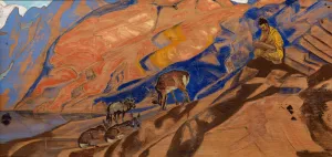 Tibetan Buddhist Collection: Commands of the Teacher, 1927. Artist: Roerich, Nicholas (1874-1947)