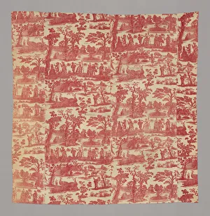Commedia del Arte (Furnishing Fabric), England, before 1784. Creator: Unknown