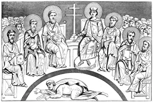 Images Dated 6th November 2007: Commemoration of the second council of Nice, 9th-10th century (1849)