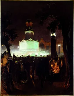 Canvasmaterial Prints: Commemorative fete in honour of the victims of July 1830