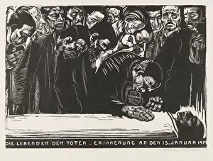 1920 Gallery: Commemorative sheet for Karl Liebknecht, 1920. Creator: Kollwitz, Kathe (1867-1945)