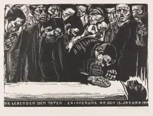 Kollwitz Prints: Commemorative sheet for Karl Liebknecht, 1920. Creator: Kollwitz, Kathe (1867-1945)
