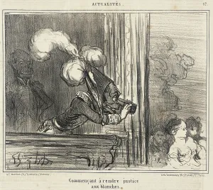 Bicorne Prints: Commençant à rendre justice aux blanches, 1859. Creator: Honore Daumier