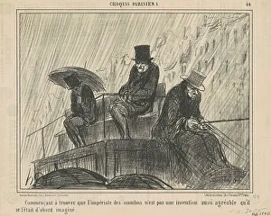 Coach Driver Prints: Commencant a trouver que l'impèriale... 19th century. Creator: Honore Daumier