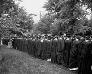 Michigan Prints: Commencement day, senior parade