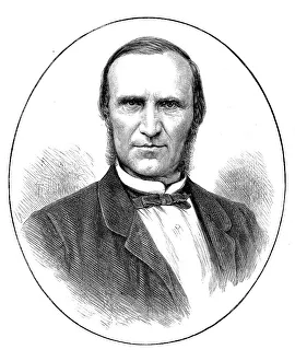 Frejus Rail Tunnel Prints: Commendatore Grattoni, engineer of the Mont Cenis Tunnel, 1871. Creator: Unknown