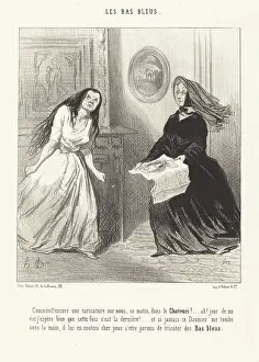 Veil Prints: Comment! encore une caricature sur nous... 1844. Creator: Honore Daumier