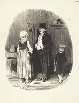 Surprise Prints: Comment!... tous mes moutons sont morts de la pepie... 1845. Creator: Honore Daumier