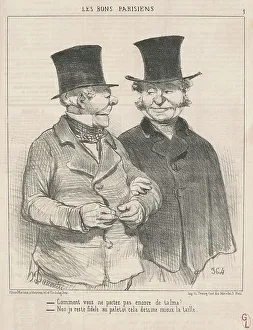 Comment vous portez pas encore de talma?... 19th century. Creator: Honore Daumier