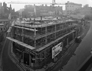 Construction Worker Gallery: Commercial development on Campo Lane, Sheffield, South Yorkshire, 1968