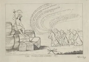 Tobacco Prints: The Commissioners, April 1, 1778. Creator: Matthew Darly
