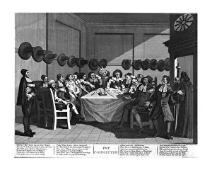 Hudibras Prints: The Committee, 1725, (early 19th century). Creator: T Cooke