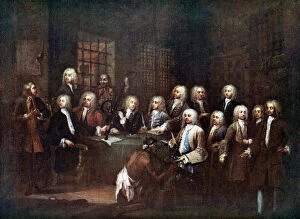 A Committee of the House of Commons at the Fleet Street Prison, London, 1729 (c1905)